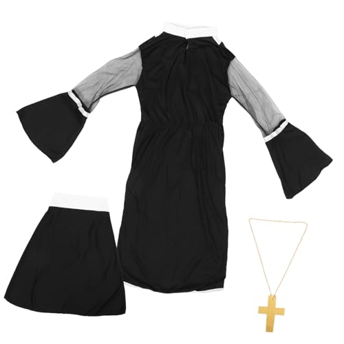Homoyoyo 1 Satz Damen Kostüm für Halloween Cosplay Party Outfit Plus Nonnenkleidung für Erwachsene für Kostümpartys Bühnenaufführungen von Homoyoyo