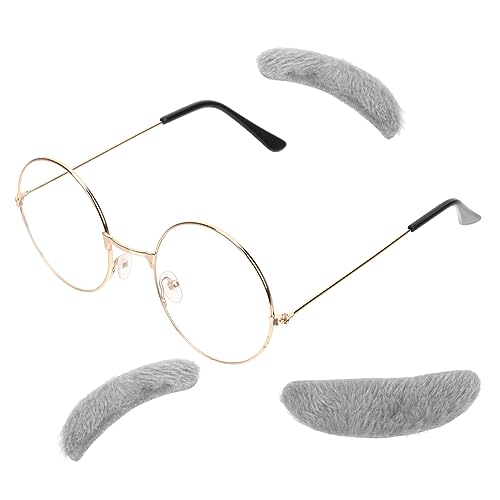 Homoyoyo 1 Satz Fake-bart-Set Individueller Katzen-schlüsselanhänger Schlüsseldekoration Intaglio Alter Mann Kostüm Für Und Jungen Ehemann Gefälschte Lutscher-Ornamente Kaninchenfell von Homoyoyo