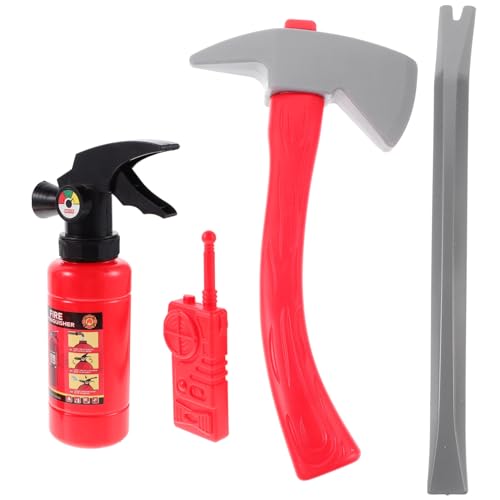 Homoyoyo 1 Satz Feuerwehrmann Rollenspiel Set Teiliges Cosplay Zubehör für Simulation Feuerwehrwerkzeuge Leicht und Tragbar für Indoor Spiel und Feiertagsaktivitäten von Homoyoyo