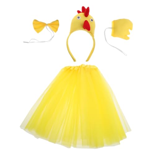 Homoyoyo 1 Satz Hahn-Anziehset Cosplay-Outfit -Tier-Kostüm Hühnchen-Tutu-Rock Tutu-Kostümzubehör Huhn-Tier-Stirnband verkleiden sich Tutu-Kleid für Mädchen Kostüm für Huhn Tuch Yellow Homoyoyo 1 Satz Hahn-Anziehset Cosplay-Outfit -Tier-Kostüm Hühnchen-Tutu-Rock Tutu-Kostümzubehör Huhn-Tier-Stirnband verkleiden sich Tutu-Kleid für Mädchen Kostüm für Huhn Tuch Yellow von Homoyoyo