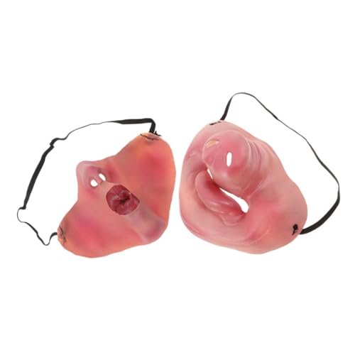 Homoyoyo 1 Satz Halbe Gesichtsmaske Gruselige Schweinemaske Kostümnase Halbmaske Halloween Halloween-halbmaske Halloween Halbes Gesicht Halloween Halbgesichtsmaske Emulsion von Homoyoyo
