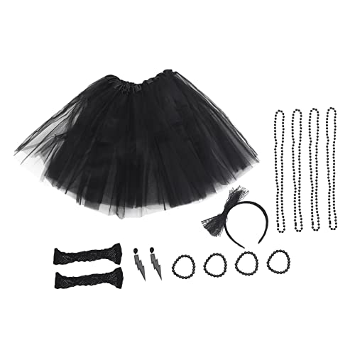 Homoyoyo 1 Satz Halloween-Performance-Kostüm halloween costume halloween kleidung costume halloween ohrringset halloween earrings Halloween-Rock Halloween-Verzierung Halsdekor Plastik Black von Homoyoyo