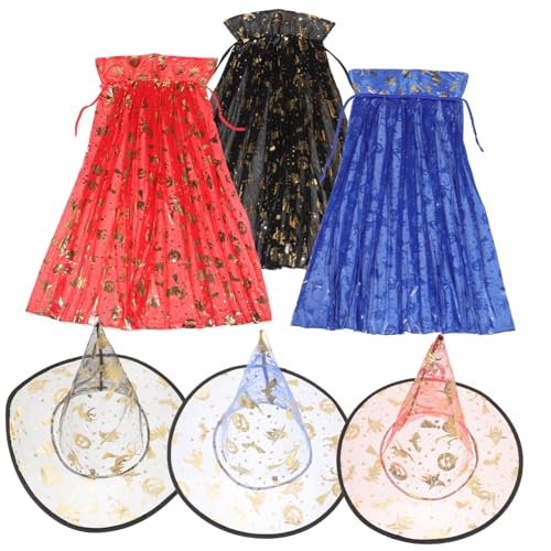 Homoyoyo 1 Satz Halloween -kostüm Zaubererkostüm Hexenhut Umhang Für Tragbare Hexenkleidung Halloween-kostüme Für Frauen Hexenkostüm Halloween Hexenmantel Erwachsene Polyester von Homoyoyo