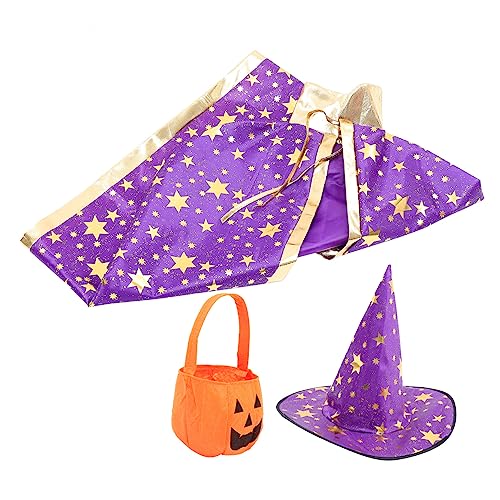 Homoyoyo 1 Satz Halloween-umhang Skelett Halloween-cosplay-kostüme Kürbistasche Zaubererumhang Für Cosplay Halloween-hüte Für Kinderkostüme Geburtstagsdekorationen Kap Violett Vlies Homoyoyo 1 Satz Halloween-umhang Skelett Halloween-cosplay-kostüme Kürbistasche Zaubererumhang Für Cosplay Halloween-hüte Für Kinderkostüme Geburtstagsdekorationen Kap Violett Vlies von Homoyoyo