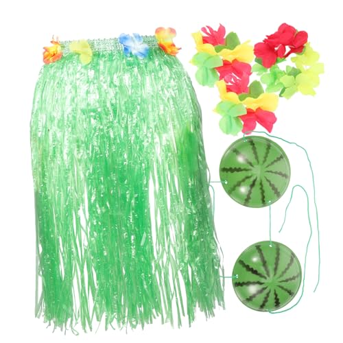 Homoyoyo 1 Satz Hawaiian Grass Skirt mit Wassermelon Haarband Armbändern für Frauen Teiliges Kostüm für Tropische Partys Luau Strand Events Homoyoyo 1 Satz Hawaiian Grass Skirt mit Wassermelon Haarband Armbändern für Frauen Teiliges Kostüm für Tropische Partys Luau Strand Events von Homoyoyo