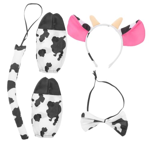 Homoyoyo 1 Satz Kuh-Anziehset fasching verkleidung kindergeburtstag deko Tier Ohren Haarband Tier Verkleidung Maske Foto -Requisiten dekoratives Stirnband mit Fliege Stoff Homoyoyo 1 Satz Kuh-Anziehset fasching verkleidung kindergeburtstag deko Tier Ohren Haarband Tier Verkleidung Maske Foto -Requisiten dekoratives Stirnband mit Fliege Stoff von Homoyoyo