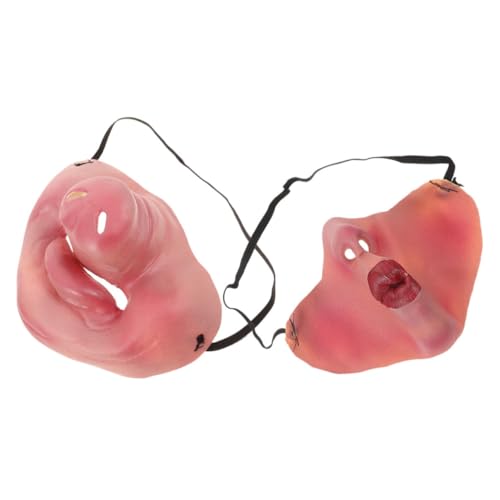 Homoyoyo 1 Satz Lustige Maske Kostümnase Halbmaske Halloween Halloween- -maske Halloween Halbes Gesicht Gruselige Schweinemaske Halloween-halbmaske Tierkostüm Emulsion von Homoyoyo