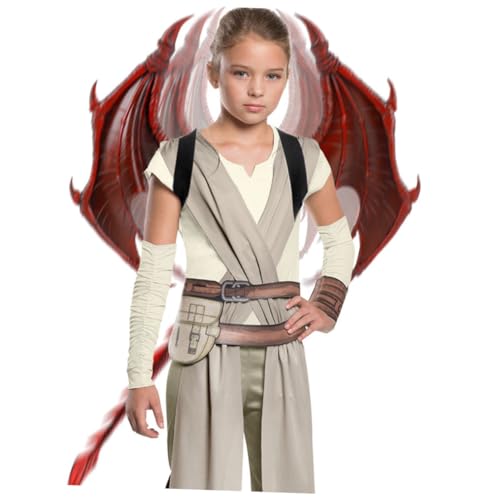 Homoyoyo 1 Satz Maskenflügelschwanzset Kleid für Drachenkostüm Drachenflügel Flügel Kostüm Jungs Drachen verkleiden sich Cosplay-Party-Requisiten rot von Homoyoyo