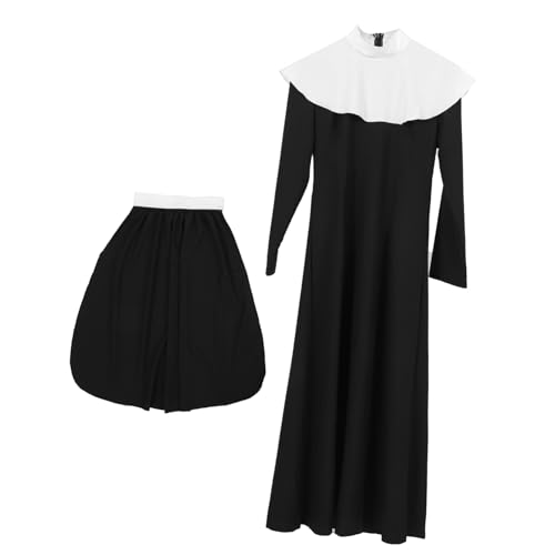 Homoyoyo 1 Satz Nonne COS -Kleidung für vollständig Erwachsene Halloween Die Nonnenkostüm in Übergröße Nonnenkostüm Damen Frauen Cosplay Prop Frauen Nonne Kostüm Elasthan Homoyoyo 1 Satz Nonne COS -Kleidung für vollständig Erwachsene Halloween Die Nonnenkostüm in Übergröße Nonnenkostüm Damen Frauen Cosplay Prop Frauen Nonne Kostüm Elasthan von Homoyoyo