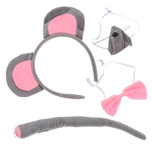 Homoyoyo Ratten-outfit Mäuseohren Stirnband Nase Handschuhe Fliege Für Jungen Und Mädchen von Homoyoyo