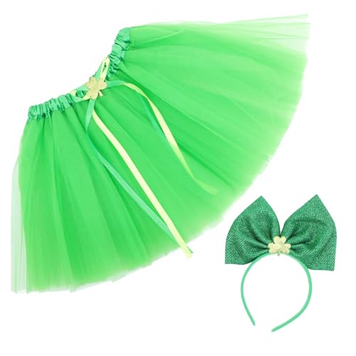 Homoyoyo 1 Satz Partykleidung kinderkleider kinderkleidung igelkostümkinder kinderkostüme Tutu-Rock dekoration Kinderkommode St. Patricks Zubehör St. Patricks Partykostüm Gittergewebe Green von Homoyoyo