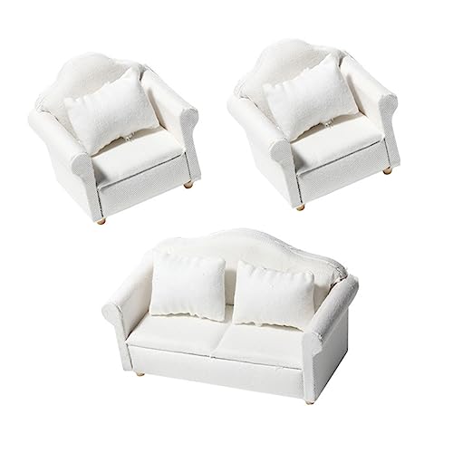Homoyoyo 1 Satz Sofa für Puppenhaus Teiliges Weißes Möbelset mit Kissen für DIY Puppenhaus Leicht und Tragbar zum Dekorieren Homoyoyo 1 Satz Sofa für Puppenhaus Teiliges Weißes Möbelset mit Kissen für DIY Puppenhaus Leicht und Tragbar zum Dekorieren von Homoyoyo