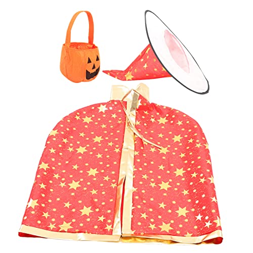 Homoyoyo 1 Satz Sternmängelset halloween bag halloweentüten costume Zaubererumhang Halloween-Kostüme für hexenkostüm Halloween-Kostüm für Zaubererkostüm Vlies rot von Homoyoyo