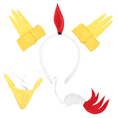 Homoyoyo 1 Satz Weißes Feder-Huhn-Stirnband Plattform Spielzeugeier Nuggets Vogelfuttervergüt für Käfig Hähne Tür fasching verkleidung faschingsparty Cosplay-Zubehör Foto -Requisiten Stoff Homoyoyo 1 Satz Weißes Feder-Huhn-Stirnband Plattform Spielzeugeier Nuggets Vogelfuttervergüt für Käfig Hähne Tür fasching verkleidung faschingsparty Cosplay-Zubehör Foto -Requisiten Stoff von Homoyoyo