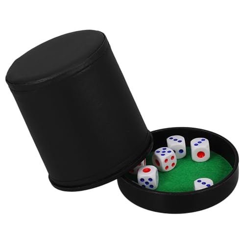 Homoyoyo 1 Satz Würfelbecher mit Deckel und Unterlage Geräuschreduzierender Würfelhalter Würfeln für Spiele Reisen und Partys von Homoyoyo