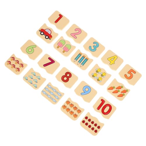 Homoyoyo 1 Satz Zahlen passendes interaktives Interactive Toys Formenpuzzle Frühpädagogisches Holz rätsel Puzzlematte -Rätsel Holzspielzeug hölzern von Homoyoyo
