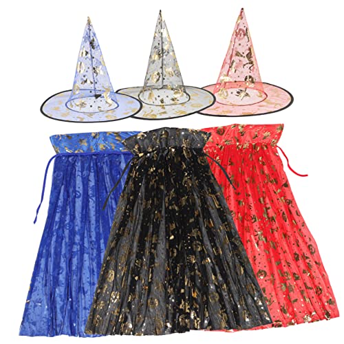 Homoyoyo 1 Satz Zaubererkostüm Halloween für Hexenkostüm Umhang Hexenhut Umhang Erwachsene tragbare Hexenkleidung Festivalkleidung Polyester Homoyoyo 1 Satz Zaubererkostüm Halloween für Hexenkostüm Umhang Hexenhut Umhang Erwachsene tragbare Hexenkleidung Festivalkleidung Polyester von Homoyoyo