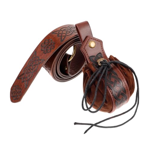 Homoyoyo 1 Satz mittelalterliches Zubehör Gürtel Schnalle -Cosplay-Kostüm mittelalterlicher Münzbeutel Zubehör Renaissance-Accessoires für Herren PU-Leder Homoyoyo 1 Satz mittelalterliches Zubehör Gürtel Schnalle -Cosplay-Kostüm mittelalterlicher Münzbeutel Zubehör Renaissance-Accessoires für Herren PU-Leder von Homoyoyo