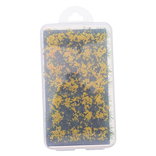 Homoyoyo 1 Schachtel Kunstrasen-Cluster Kunstrasen buschig Miniatur-Basismaterial Laub künstliche blüten Artificial Flower kunstpflanze Mini-Hausschmuck Simulationsblumencluster Harz Yellow von Homoyoyo