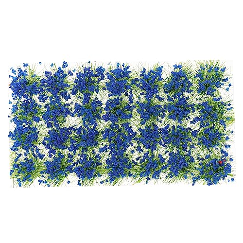 Homoyoyo 1 Schachtel Kunstrasen-Cluster realistisch Fälschung Miniatur drinnen klein kunstpflanze kunstplflanze Dekoration Decor Statisches Grasbüschelmodell Mini-Tuft-Szenendekor Harz Blue von Homoyoyo