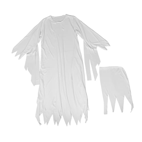Homoyoyo 1 Set Halloween-geisterkostüm Für Damen: Gruseliges Halloween-kleid Mit Hut – Weißes Laken-stil Mit Einzigartigem Design Für Cosplay/kostüme/party-events Homoyoyo 1 Set Halloween-geisterkostüm Für Damen: Gruseliges Halloween-kleid Mit Hut – Weißes Laken-stil Mit Einzigartigem Design Für Cosplay/kostüme/party-events von Homoyoyo