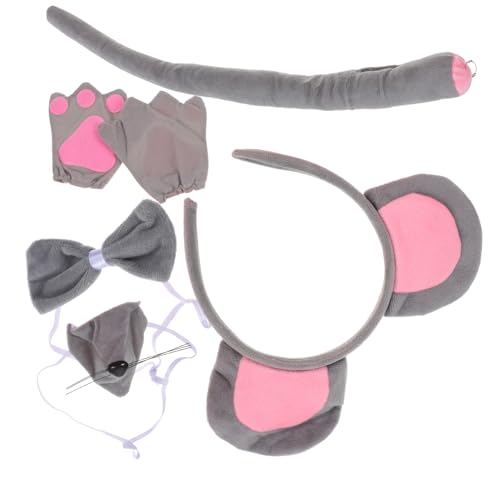 Homoyoyo 1 Set Kopfbedeckungsset Ratte Schleife Kostüm Mädchen Niedlich Tier Erwachsene Stirnband Ohren Cartoon Kopfbedeckung Kostüme Zubehör Zubehör Kleinkind von Homoyoyo