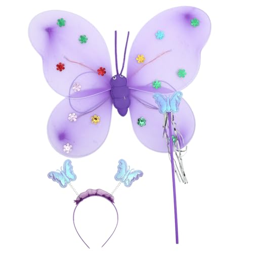 Homoyoyo Schmetterlingskostümset für Kleine Mädchen Glitzernde Schmetterlingsflügel Stirnband und Zauberstab Leuchtendes Feenkostüm für Karneval und Cosplay Homoyoyo Schmetterlingskostümset für Kleine Mädchen Glitzernde Schmetterlingsflügel Stirnband und Zauberstab Leuchtendes Feenkostüm für Karneval und Cosplay von Homoyoyo