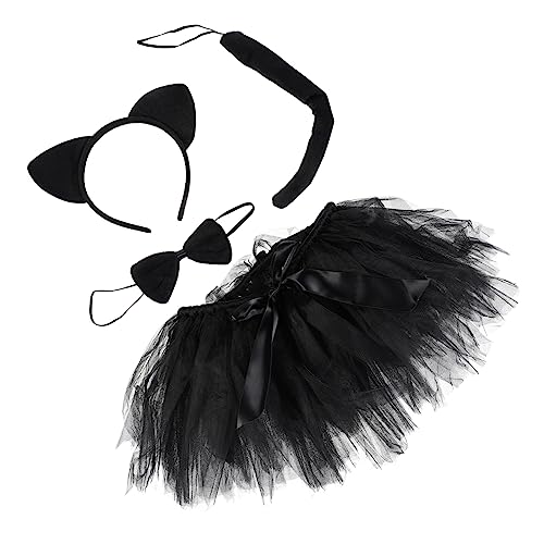 Homoyoyo 1 Set Party Cosplay Zubehörkleid Für Mädchen Katze Halloween Cosplay Halloween Kostüm Halloween Tutu Rock Für Mädchen Halloween Katzenkostüme Für Mädchen Schwarzer von Homoyoyo