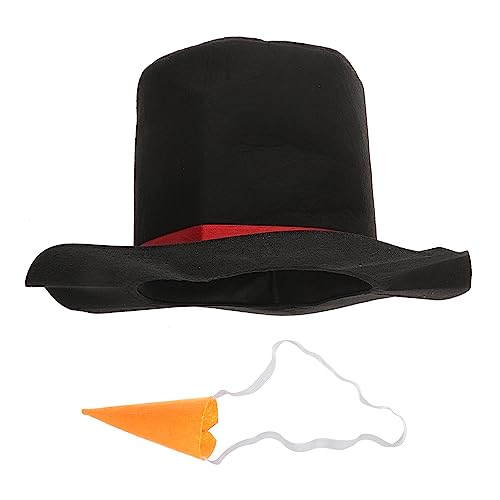 Homoyoyo 1 Set Schneemann Hut Nasen Set Weihnachtsperlen Schneemänner Weiß Zum Basteln Von Kleidern Kinderdekor Schneemann DIY Zubehör Frostiger Schneemann Zylinder Künstliche von Homoyoyo
