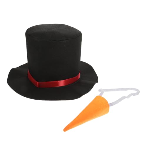 Homoyoyo 1 Set Schneemann Verkleidungszubehör Lustige Weihnachtsmützen Zubehör Künstliche Weihnachtsdekorationen Schneemann Schneemann Weiße Nase Zum Basteln Frostige von Homoyoyo