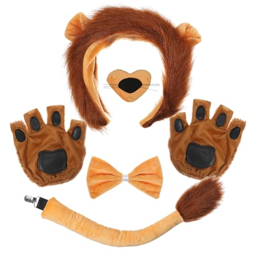 Homoyoyo 1 Set Tierkostüm Zubehör Löwenkostüm Für Erwachsene Pfoten Charakter Löwen Zubehör Zubehör Kinderschwänze Mähne Halloween Ausgefallene Requisite von Homoyoyo