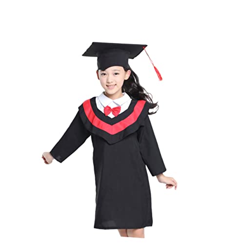 Homoyoyo 1 Stück Abschlusskleid Und Kappe Abschlusskappe Und Kleid Abschlusskleid Und Quaste Mütze Und Mantel Grad Kostüme Vorschulabschlusskleider Abschlusskleid Kindergarten Ankleiden von Homoyoyo