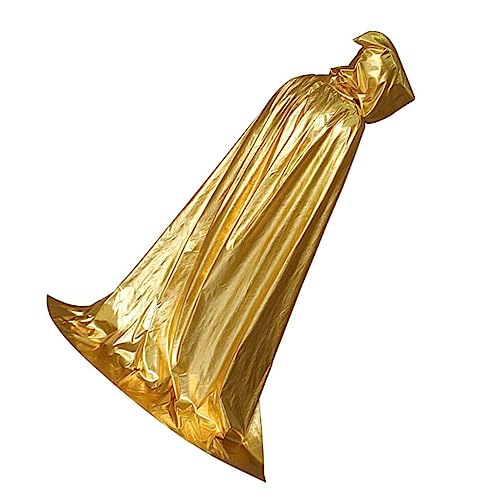 Homoyoyo 1 Stück Halloween liefert Unisex-Halloween-Umhang Halloween-Zaubererumhang Hexenkostüm Halloweenkostüm Halloween-Haube Kapuzencape Halloween -Kostüm Tuch Golden von Homoyoyo