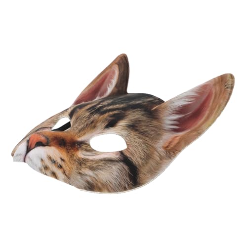 Homoyoyo 1 Stück Katzenmaske mit halben Augen halloween masken halloweenmaske lustige tiermasken weiße Katzenmaske Rächermaske lustige Katzenmaske Halloween-Maske Green von Homoyoyo