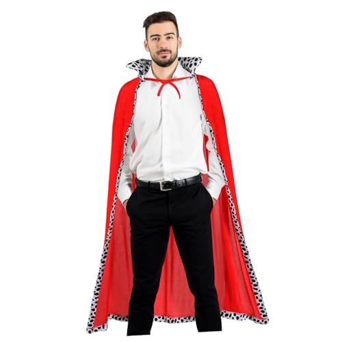 Homoyoyo 1 Stück Königsmantel halloween umhang halloween costume halloween outfits costume halloween fasching kleidung Kostüme mit Kapuze Zauberer Umhang Cosplay-Mantel Plüsch rot von Homoyoyo