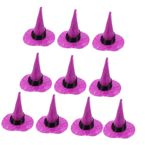 Homoyoyo 10 Stck. Teiliges Mini Hexenhut aus Filz Kleine Halloween Hexenhüte für Partydeko Gnom Dekoration Cosplay und Karneval Handgefertigt Einzigartiges Design von Homoyoyo