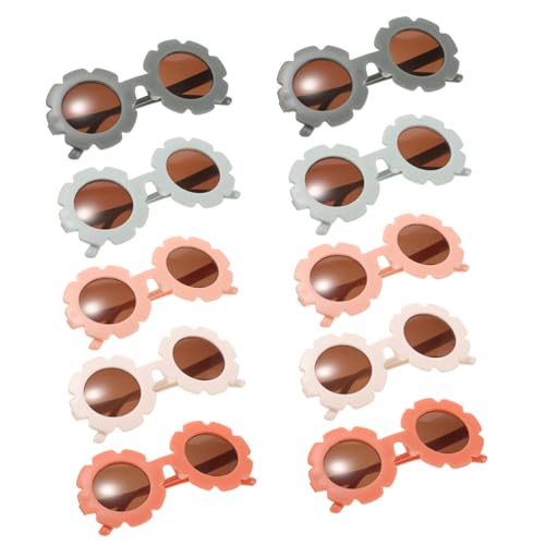 Homoyoyo 10 Stück Sonnenbrillen Für Lustig Runde Für Interessante Brillenstütze Trendige Große Runde Gläser Mehrere Party-brille Spaß Rave Albern Stk von Homoyoyo