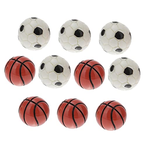 Homoyoyo 10 Stück Sportbälle Set Teiliges Fußball und Basketball Modell für Puppenhäuser Süße Deko für Kinderzimmer und Spielumgebungen aus Hochwertigem Resin Sicher und Leicht Homoyoyo 10 Stück Sportbälle Set Teiliges Fußball und Basketball Modell für Puppenhäuser Süße Deko für Kinderzimmer und Spielumgebungen aus Hochwertigem Resin Sicher und Leicht von Homoyoyo