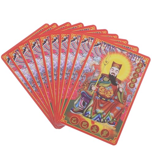Homoyoyo 10 Stück Tai-Sui-Karte Chinesisches Neujahrsamulett Taoistisches Feng-Shui- Tai-Sui-goldkarte Chinesisches Schutzamulett -dekore Glück Amulettkarten PVC von Homoyoyo