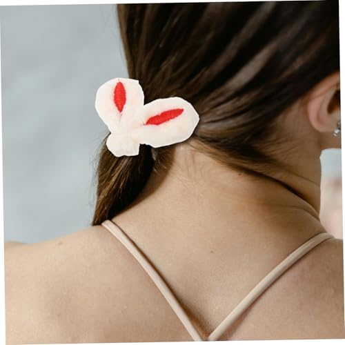 Homoyoyo 10 Stück Teiliges DIY Kaninchenohren Haarschmuck Zubehör in Rot Weiche Haarspangen für Kreative Bastelprojekte für Geschenkideen von Homoyoyo