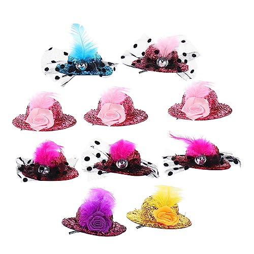 Homoyoyo 10 Stück Teiliges Haarclips mit Mini Hut und Farbige Glänzende Haarklammern für Feste Partys und Fotografie Einfach zu Tragen und Langlebig Homoyoyo 10 Stück Teiliges Haarclips mit Mini Hut und Farbige Glänzende Haarklammern für Feste Partys und Fotografie Einfach zu Tragen und Langlebig von Homoyoyo