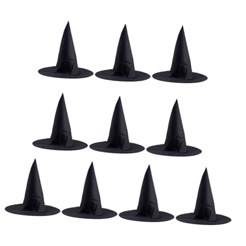 Homoyoyo 10 Stück Teiliges Halloween Hexenhüte Schwarzer Hexenhut aus Hochwertigem Atmungsaktivem Material Bequem und Hautfreundlich für Kostüm Party Cosplay Karneval und Fotoshootings Homoyoyo 10 Stück Teiliges Halloween Hexenhüte Schwarzer Hexenhut aus Hochwertigem Atmungsaktivem Material Bequem und Hautfreundlich für Kostüm Party Cosplay Karneval und Fotoshootings von Homoyoyo