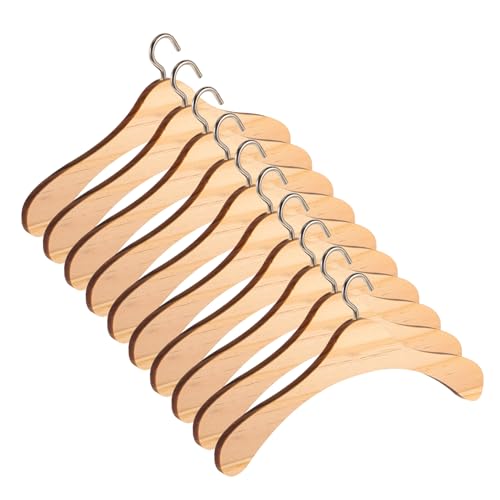 Homoyoyo 10 Stück Teiliges Holz Kleiderbügel für Puppen Langlebige Holzkleiderbügel als Puppenzubehör für Puppenhaus und Puppenkleiderschrank zur Organisation und Aufbewahrung von Homoyoyo