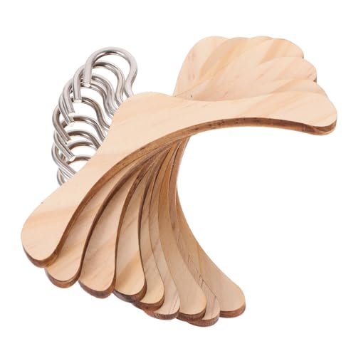 Homoyoyo 10 Stück Teiliges Holzkleiderbügel Natürliche Bjd Puppen Kleiderbügel Langlebig und Praktisch als Puppenzubehör für Puppenhäuser Hilft Organisation von Puppenkleidung von Homoyoyo