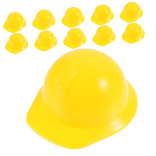 Homoyoyo 10 Stück Teiliges Miniatur Bauhelm Kleine Bunte Kunststoff Helme Robuste Puppenhaus Deko Vielseitige Mini Kappen für Geburtstags und Halloween Dekoration von Homoyoyo