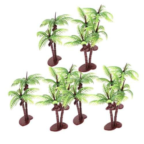 Homoyoyo 10 Stück Teiliges Miniatur Kokosnussbaum Modell aus Kunststoff Realistische Grüne Landschaftspflanze für Sandtisch Dioramen DIY Mini Baum Dekoration für Modelllandschaften und von Homoyoyo