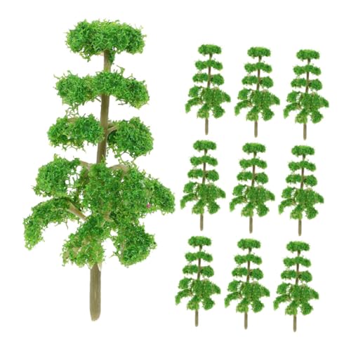 Homoyoyo 10 Stück Teiliges Miniatur Modellbäume aus Robustem Kunststoff Realistische Grüne Pinien für Dioramen Architekturmodelle und Modelleisenbahn Vielseitig Einsetzbar für DIY von Homoyoyo