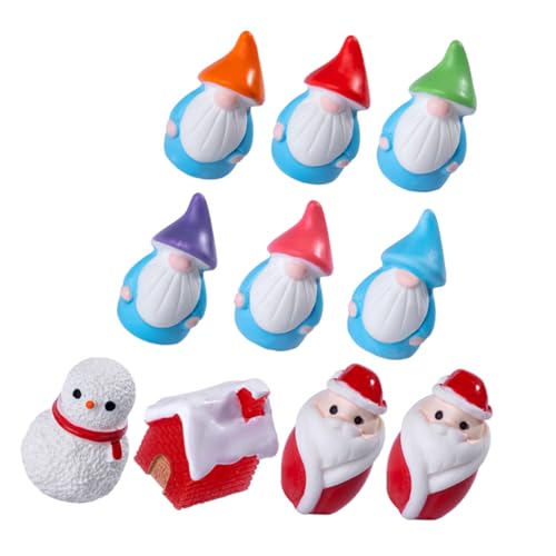 Homoyoyo 10 Stück Teiliges Miniatur Weihnachtsmann Deko aus Resin Kompakte Mini Weihnachtsfiguren für DIY Weihnachtsdeko Langlebige Kleine Weihnachtsmodelle für Festliche Tisch und von Homoyoyo