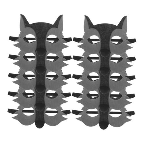 Homoyoyo 10 Stück Teiliges Tiermaske Wolf Realistische Halbe Gesichtsmasken für Rollenspiele Bunte Halloween Party Accessoires und Bühnenauftritte für Kinderfest und Kostümspiele Homoyoyo 10 Stück Teiliges Tiermaske Wolf Realistische Halbe Gesichtsmasken für Rollenspiele Bunte Halloween Party Accessoires und Bühnenauftritte für Kinderfest und Kostümspiele von Homoyoyo