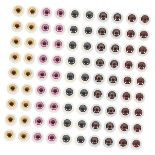 Homoyoyo 100 Stück Puppenaugen für DIY Basteln Realistische Halloween Deko Lebensechte Augen für Häkeln Handgemachte Puppen Vielseitig für Masken Blumen Schädel und Spielzeuggestaltung von Homoyoyo